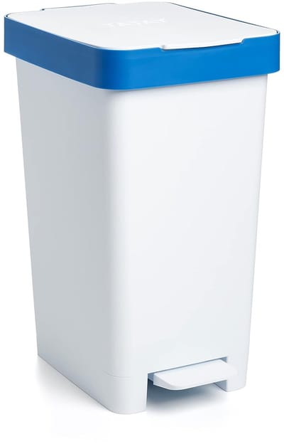 Prullenbak met Pedaal - Afvalbak Keuken - Hygiënisch Afval Scheiden - Zachte Sluiting - 25 Liter 36x26x47cm - Wit