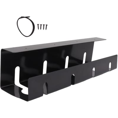 Kabelmanagementbak voor onder bureau 15,7 inch Grote capaciteit Staal Minimalistisch Eenvoudige installatie Onder