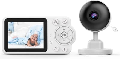 Rustive Babyfoon - Elektronisch - Beveiligingscamera Voor Pasgeboren Baby - 2,8 Inch Lcd-Scherm - Op Afstand Bestuurbaar