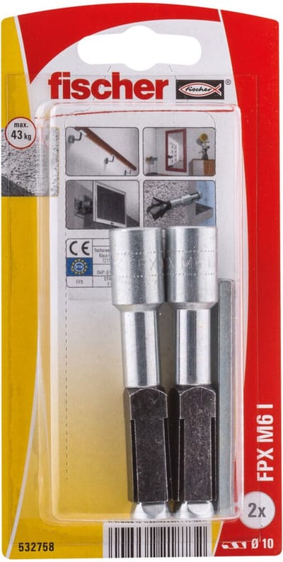 Fischer 532758 FPX M6 I K NV Gasbetonanker 1 set(s)