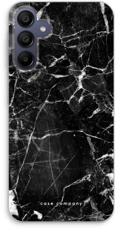 Case Company® - Hoesje geschikt voor Samsung Galaxy A15 hoesje - Zwart Marmer - Soft Cover Telefoonhoesje - Bescherming aan alle Kanten en Schermrand