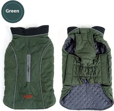 Honden jasje - Jasje - Jas - Winter - Kou - Koud - Wandelen - Hond - Groen - S