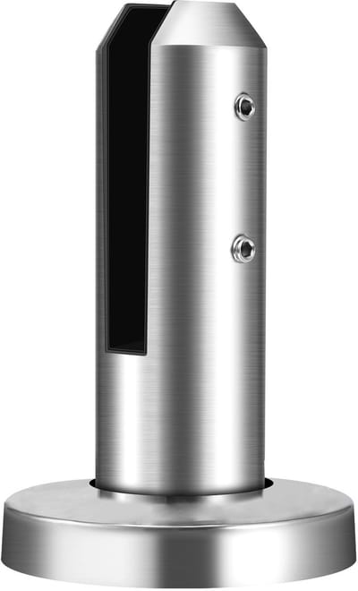 Glasklem Vloermontage - Staande Verstelbare Glashouder - voor Glas 8-12 mm - voor Zwembad Trap Balkon - RVS 304 - Zilver