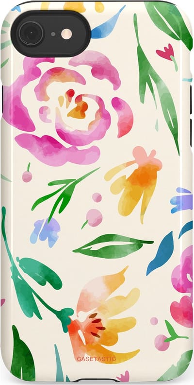 Casetastic Hoesje Geschikt voor Apple iPhone 7/8/SE - Stijlvolle Beschermende Duo-layer Case - Floral Flow