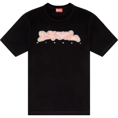 Diesel Just N16 T-shirt Met Korte Mouwen Zwart S Man