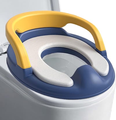 Potty Training Toilet - Peuter Potje - Zindelijkheidstraining Thuis - Met Rugleuning - 37 x 36 cm - Blauw