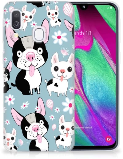 Samsung Galaxy A40 TPU Hoesje Hondjes