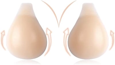 Zelfklevende bh's geschikt voor vrouwen, siliconen push-up kleverige beha, stick-on bh's geschikt voor vrouwen, onzichtbare lift up beha strapless backless beha，Naakt-XL (c/D/E)