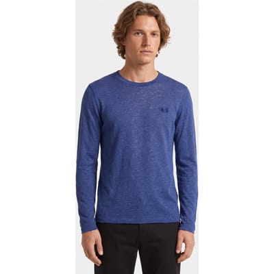IRO Paris Thiaro T-shirt Moonlight Blue Maat: L | Longsleeves Outlet | Heren | Blauw