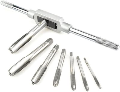 Tap Tool Set - Draadsnijset Schroefdraad - Metaal Bewerken - Verstelbare Tap - M3 tot M10 - Zilver