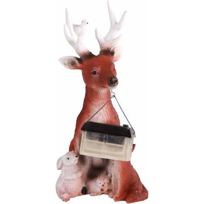 Zonne-hars ornamenten Hert Konijn Egel Wolf ornamenten Decoraties brown