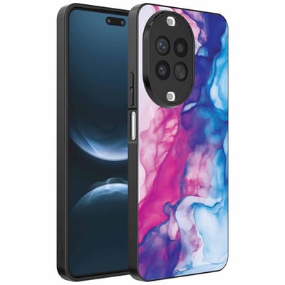 Geschikt voor Huawei Nova 14 Pro Telefoonhoesje met Roze Blauw Marmer Opdruk - TPU Backcover Case Rose Blue Marble Design - Smartphonica geschikt voor Huawei Nova 14 Pro