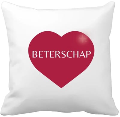 Akyol - beterschap hartje Kussen hoes - Beterschap - iemand die ziek is of iets gebroken heeft - ziek - koorts - snel beter worden - cadeau - beterschap cadeau - kado - gift - geschenk - 40 bij 40 cm