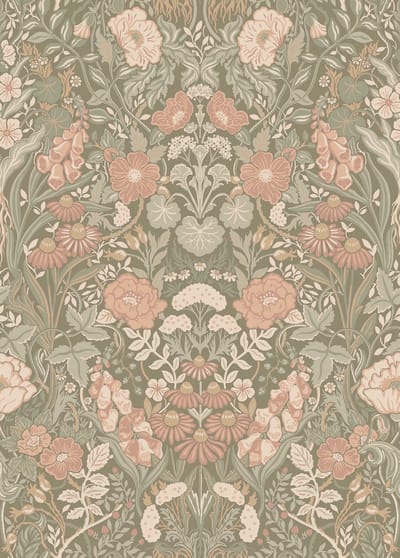 Boråstapeter Vliesbehang 5723 - Orangeri - Botanisch Groen - 53cm x 10.05m