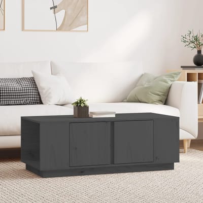 vidaXL - Salontafel - 110x50x40 - cm - massief - grenenhout - grijs