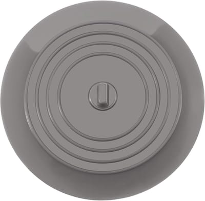 Vier universele afvoerpluggen van 15 cm (6 inch) van siliconenrubber, geschikt voor keukens, badkamers, wasruimtes, doucheruimtes, badkuipafdekkingen, enz. (grijs)