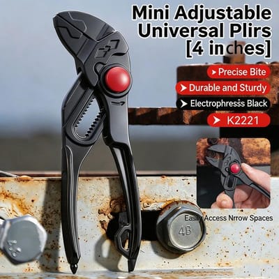 4 Inch Verstelbare Waterpomptang Mini Multifunctionele Leidingtang Industriële Kwaliteit Hoge Hardheid Handgereedschap zwart