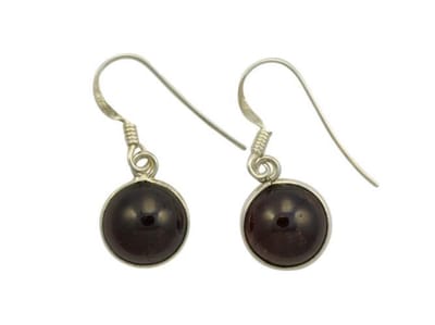 Zilveren oorbellen Granaat 925 zilver (incl. oorbelstoppers)