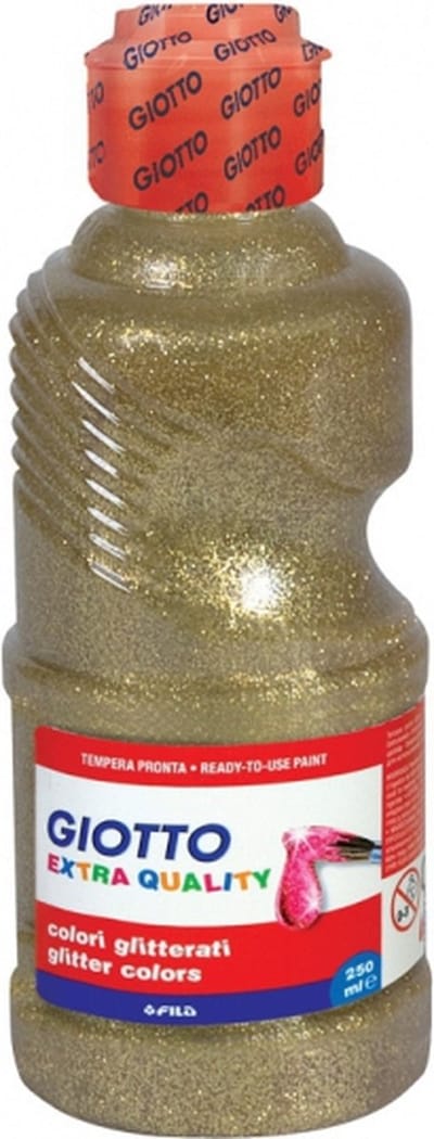 Hobby verf - goud - glitter - tube - 250 ml - glitterverf - plakkaatverf
