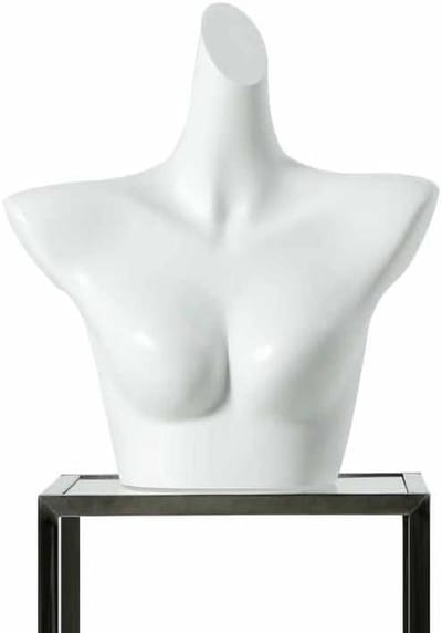 Etalagepop dames - Halve buste - Kleding presenteren - Duurzaam polypropyleen - 83 x 46 cm - Niet gespecificeerd