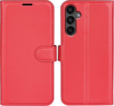 Coverup Hoesje - Geschikt voor Samsung Galaxy A15 Hoesje - Coverup Book Case - Rood