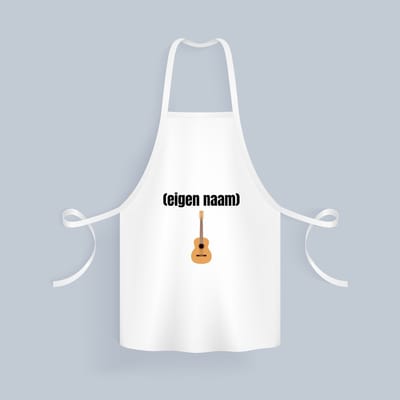 Akyol - gitaar met eigen naam Keukenschort - Gitaar - gitaar liefhebbers - muziekliefhebber - leuk cadeau voor iemand die houd van gitaren - cadeau - kado - 82 bij 71 cm
