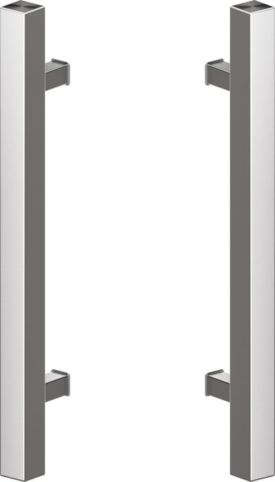 Deurgreep set RVS - 100cm - 90º - 40x40mm - T model
