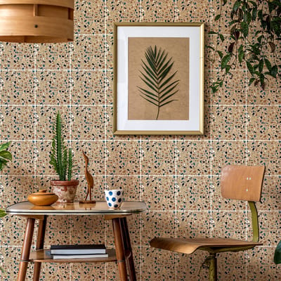 Zelfklevende muurtegelstickers voor keuken en badkamer - 24 Filipijnse terrazzo tegelstickers - 24 stickers, 10x10cm
