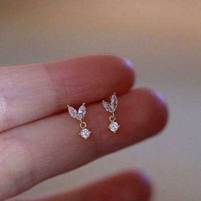 925 Sterling Zilver Franse Eenvoudige Kristallen Knop Oorbellen Dames Lichte Luxe Temperament Bruiloft Feest Sieraden Cadeau zilver