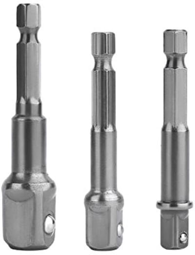 Impact Socket Adapter Set - 1/4 3/8 1/2" Adapter voor Boormachines en Ratelsleutels