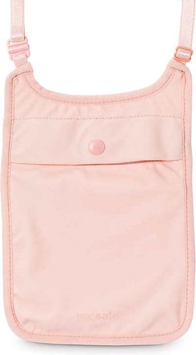 Pacsafe Geheim Nektasje-zakje - 17.5 x 11 x 0.3 cm - Waterafstotend - Wasbaar - Roze