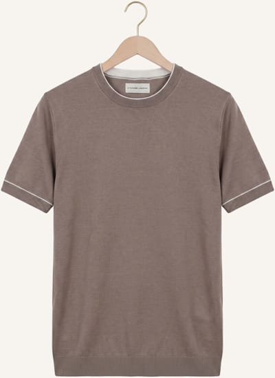 STEFANO LAURAN T-shirt Bror Polo's & T-shirts Heren - Taupe - Maat L