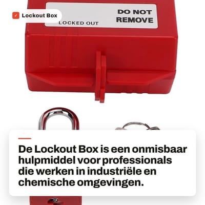 Dailygoods - Lockout Box - Vergrendelingsapparaat voor Elektrische Stekkers - 100-220V - Inclusief 38 mm Hangslot - Veiligheid en Bescherming - Ideaal...