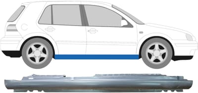 Volledige dorpel voor Volkswagen Golf 4 1997-2006 / Rechts