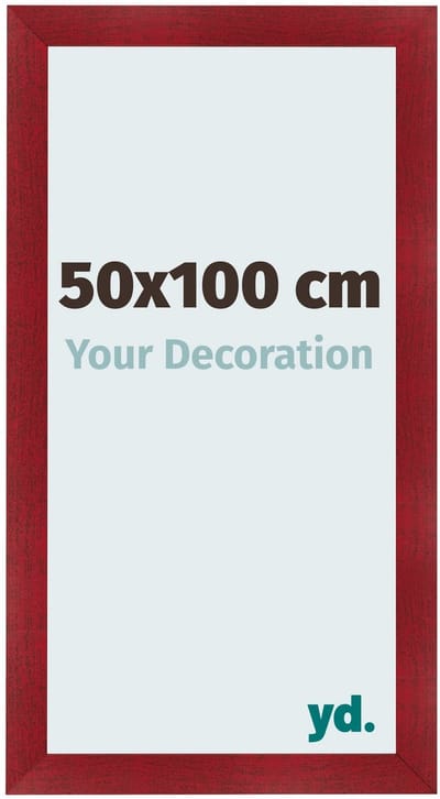 Your Decoration - Fotolijst 50x100 cm - MDF - Wijnrood Geveegd - Pisa
