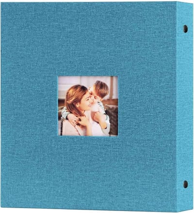 Fotoalbum 13x18 cm voor 200 foto's, linnen inleg, geschikt voor landschapformaat, teal groen