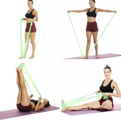 Akyol - Weerstand Band - Lengte 1,5 meter - sporten - Groen - Thuis sporten- yoga -weerstand band -yoga band -pilates band -weerstand band voor yoga -sporten -- yoga band -sportband -yoga elastiek band
