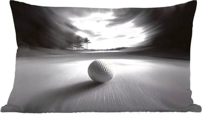 Sierkussens - Kussentjes Woonkamer - 60x40 cm - Golfbal - Wazig - Zwart