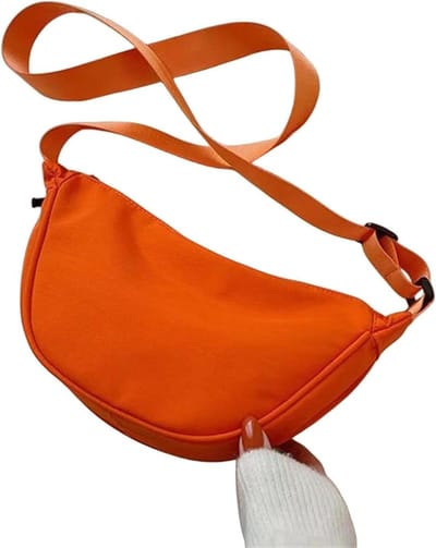 Nylon Crossbody Tas - Heuptas Schoudertas - Dagelijks Gebruik - Verstelbare Band - Grote Capaciteit - Wit
