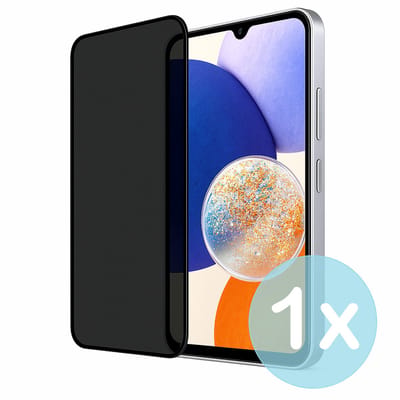 Privacy Screenprotector Geschikt voor Samsung Galaxy A14 5G – Anti-Gluren – Krasbestendig Gehard Glas 9H – Volledige Dekking – FuturiQ