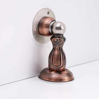 Magnetische Deurstop - Deurvastzetter Wandbeschermer - Deuren Open Houden - Sterke Magnetische Aantrekkingskracht - 1 Stuk - Rood Brons
