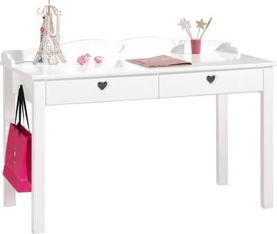 Bureau Fenna Wit - MDF hout - 130x60cm - Met opbergruimte - Hoogte 84.5 cm - Met lades