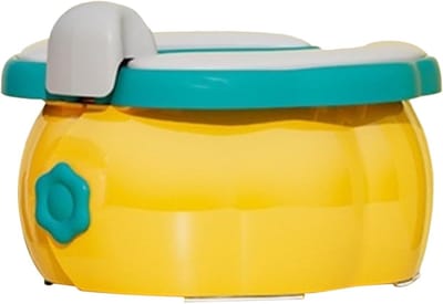 Draagbare toiletkruk - Potje kinderstoel - Zindelijkheidstraining - Opvouwbaar pompoen design - 29 x 16.5 cm - Veelkleurig