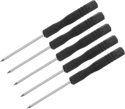Korte Torx Schroevendraaier met T3 Sterkop, 82mm, Antislip Grip - Geschikt voor Brillen, Horloges en Elektronica, Set van 5 Stuks