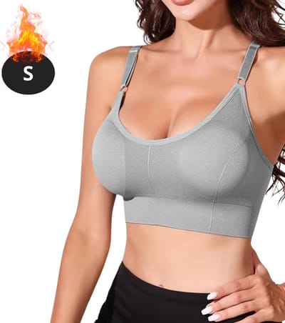 Bovista BH Zonder Beugel - Zonder Bandjes - Push-up Bh's - Comfort Beha - Gemengd - Grijs- Maat S