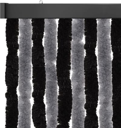 Fleecegordijn Stroken - Deurgordijn Insectenwering - Buiten en Binnen - Vuilafstotend Duurzaam - 100 x 200 cm - Antraciet Zwart