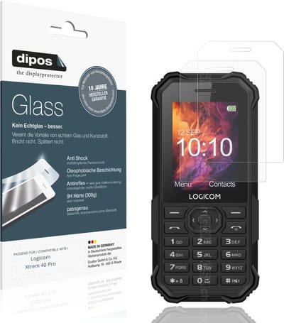 dipos – 2x Matte Pantserfolie geschikt voor Logicom Xtrem 40 Pro | 9H Screenprotector