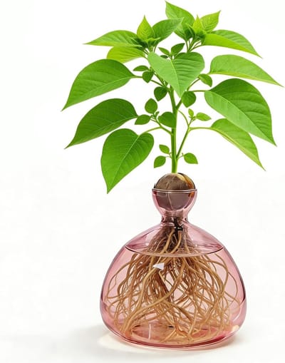 Avocado Boom Vazen voor Hydroponics, Decoratieve Glazen Vazen voor Bloemen en Planten, Perfect voor Tafel, Woonkamer en Bruiloften