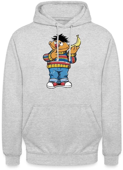 Sesamstraat Ernie Banana Telefoon Hoodie Unisex