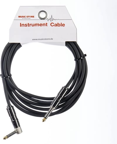 Gitaarkabels - MUSIC STORE Instrument Cable Silent 90° 3m (Black)